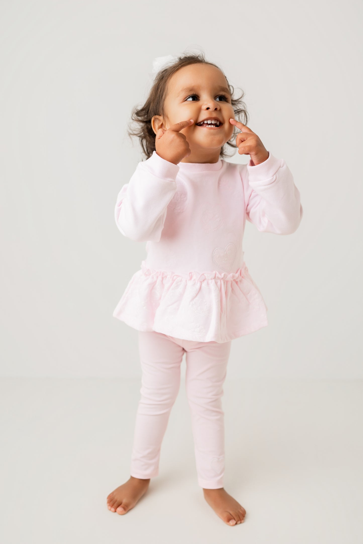 Pastels & Co Pink Frill Printed Legging Set Aurora