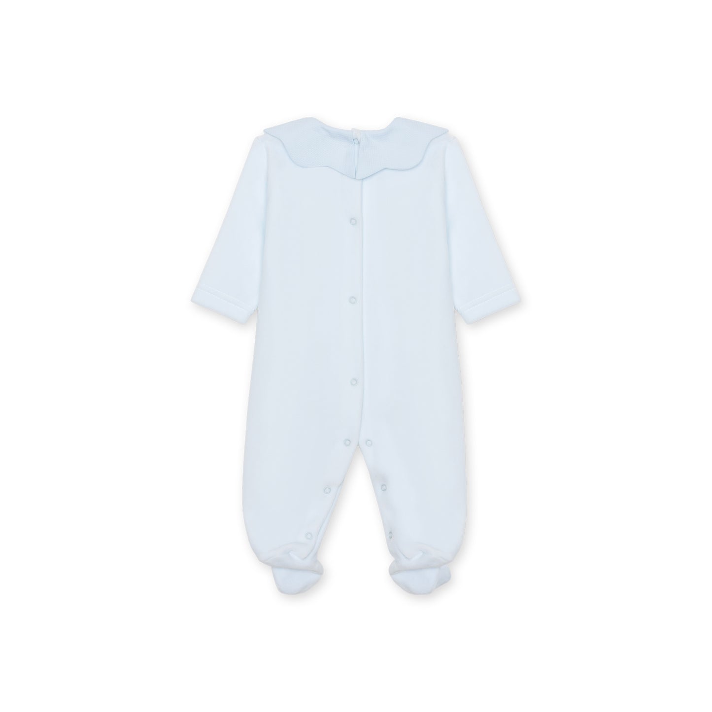 Baby Gi Blue Velour Pique Babygrow PQ50