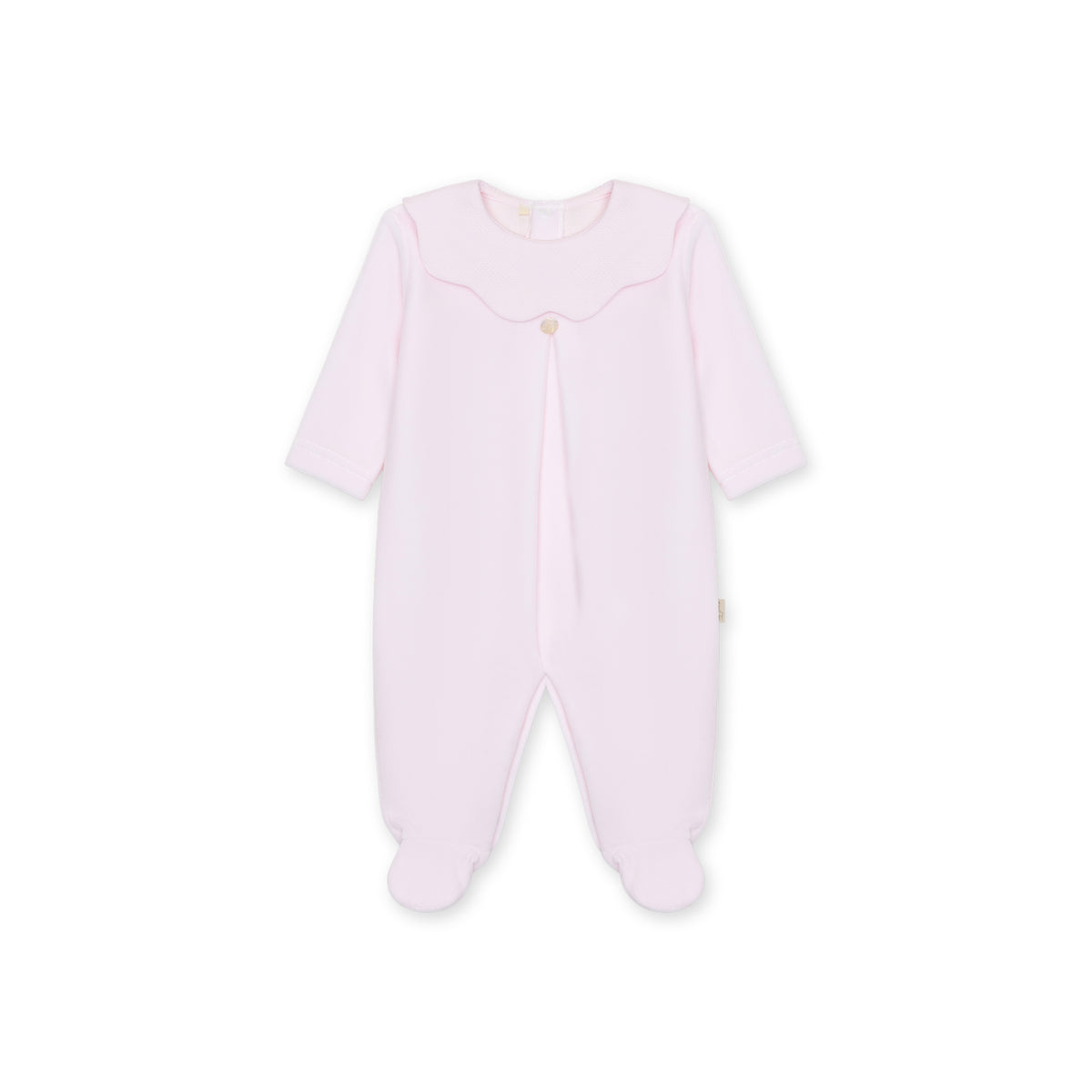 Baby Gi Pink Velour Pique Babygrow PQ50