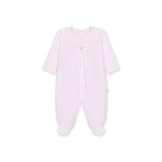 Baby Gi Pink Velour Pique Babygrow PQ50