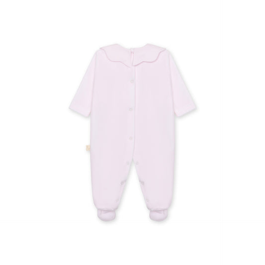 Baby Gi Pink Velour Pique Babygrow PQ50