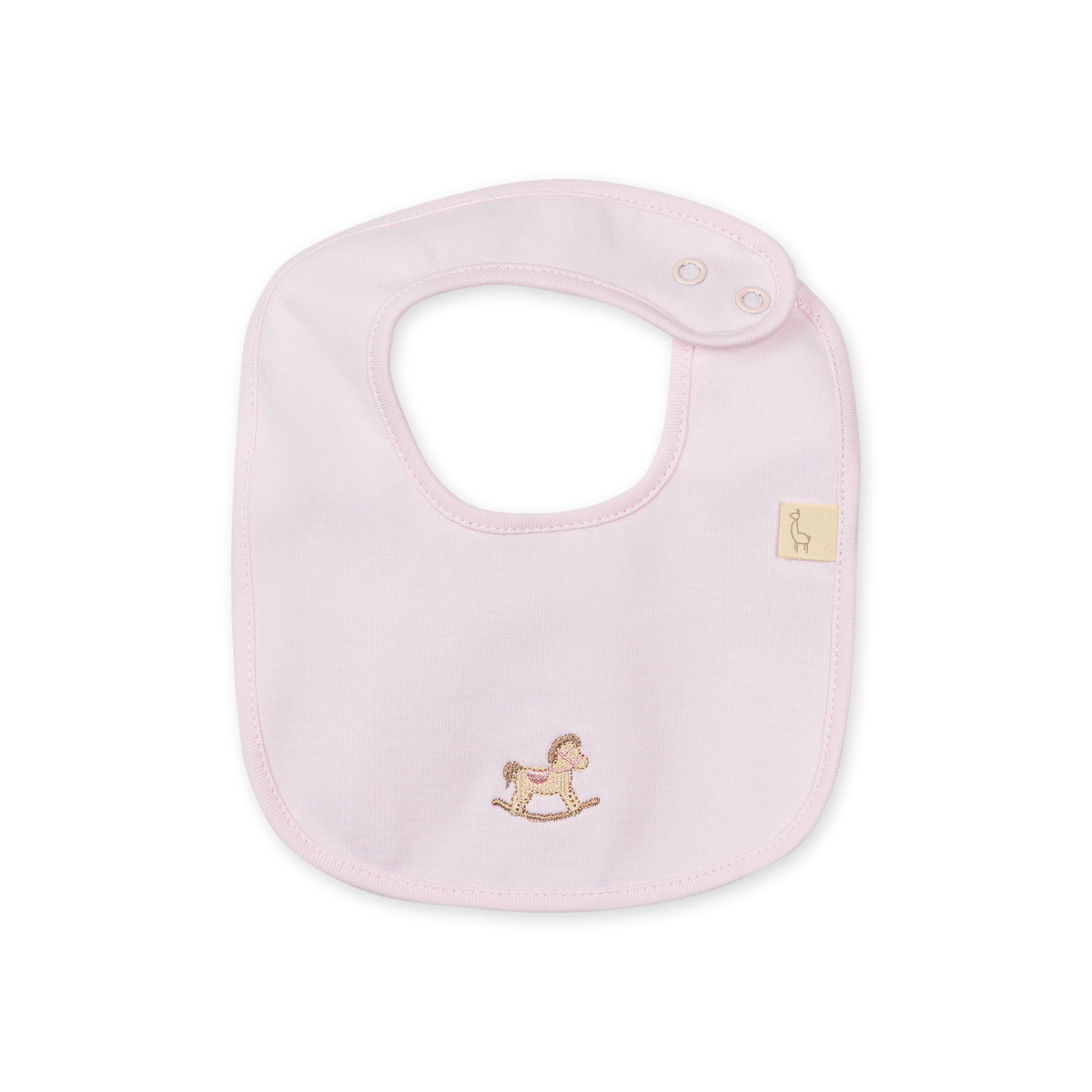 Baby Gi Pink Rocking Horse Bib RH24