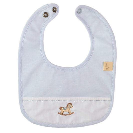 Baby Gi Boys Blue Rocking Horse Bib RH25