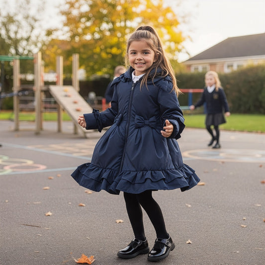 PRE ORDER Love & Learn Girls Navy Ruffles Jacket