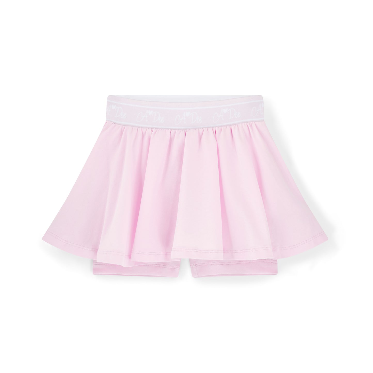 ADee White Bow Skort Set Rose
