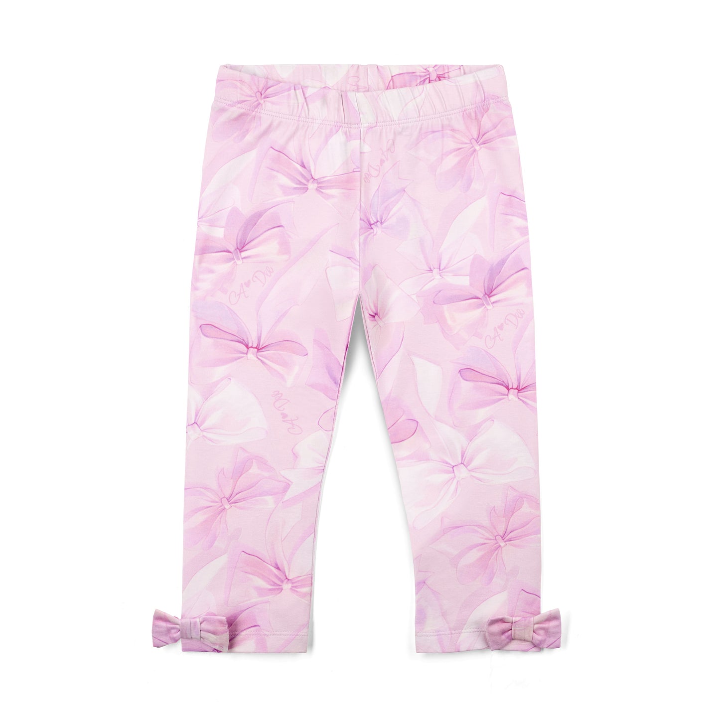 PRE ORDER ADee Girls Pink Bow Printed Legging Set Ria