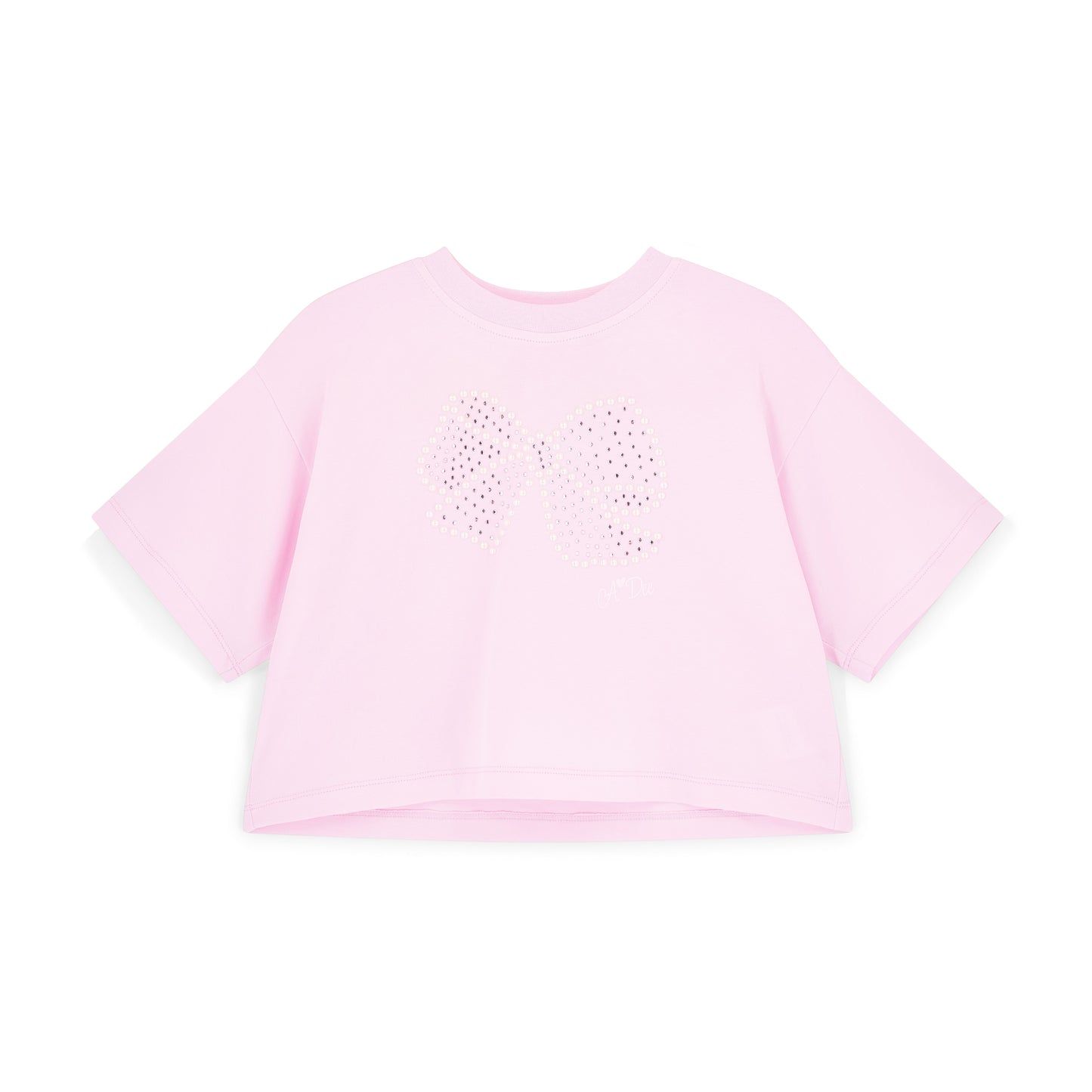 PRE ORDER ADee Pink Pearl Bow Flared Legging Set Samantha