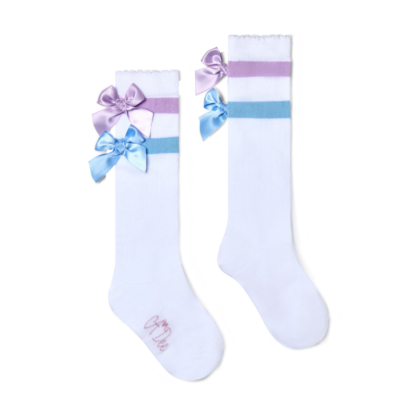 ADee White Bow Knee High Socks Saint