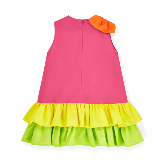 PRE ORDER ADee Bright Pink Colour Block Dress Trudy