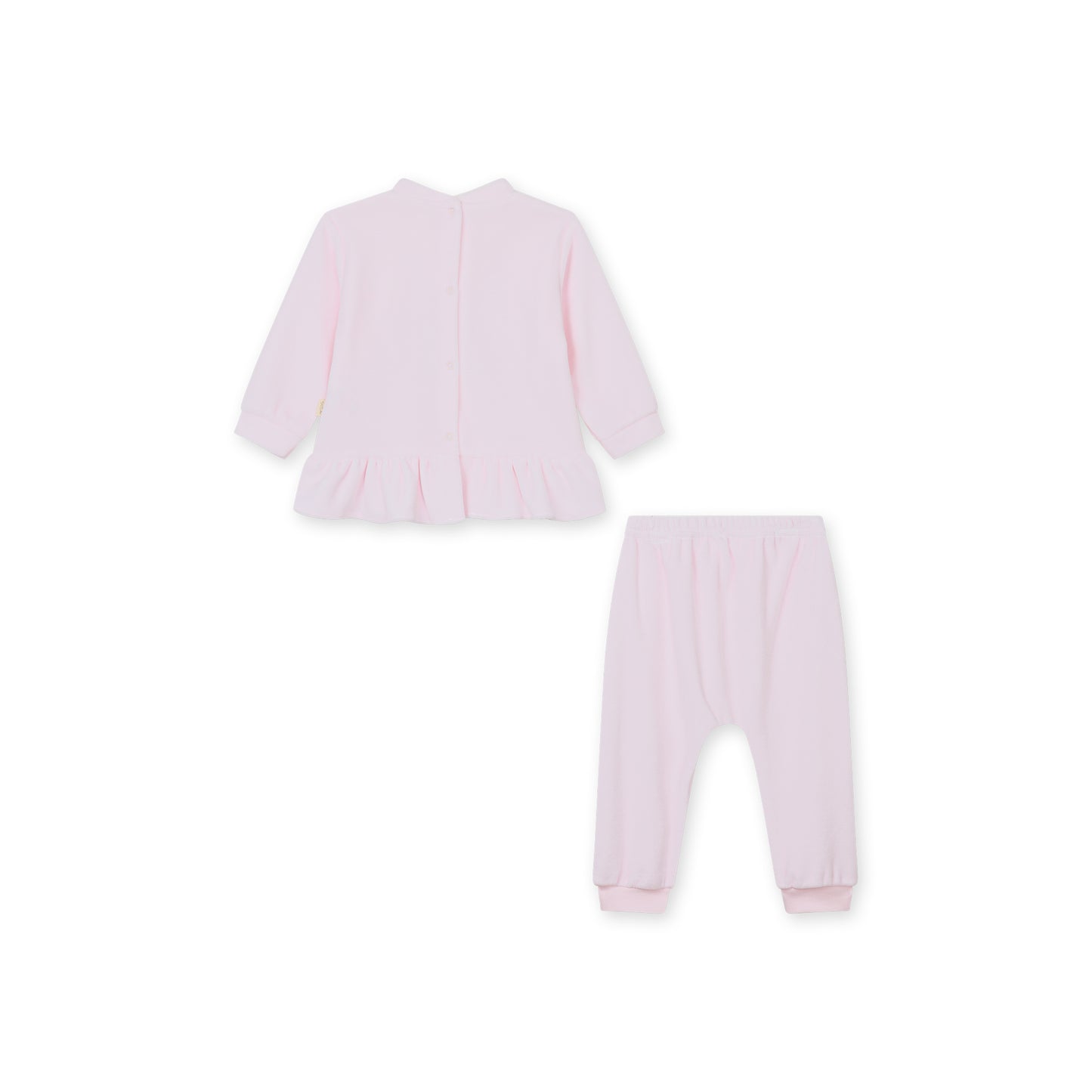PRE ORDER Baby Gi Pink Teddy Velour Two Piece Set ST55G