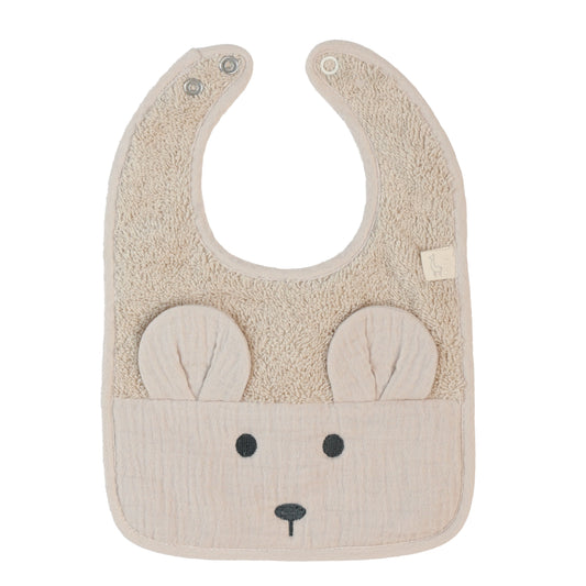 Baby Gi Unisex Beige Bear Bib SW25