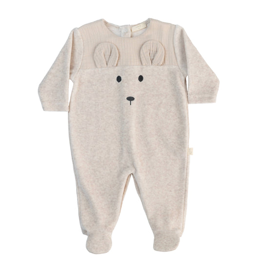 Baby Gi Unisex Beige Sweet Bear Babygrow SW51