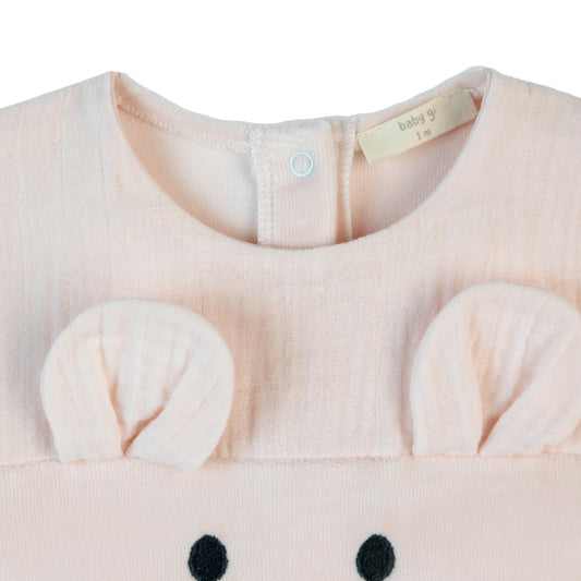 Baby Gi Unisex Beige Sweet Bear Babygrow SW51