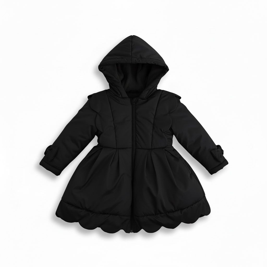 PRE ORDER Love & Learn Girls Black Scalloped Jacket