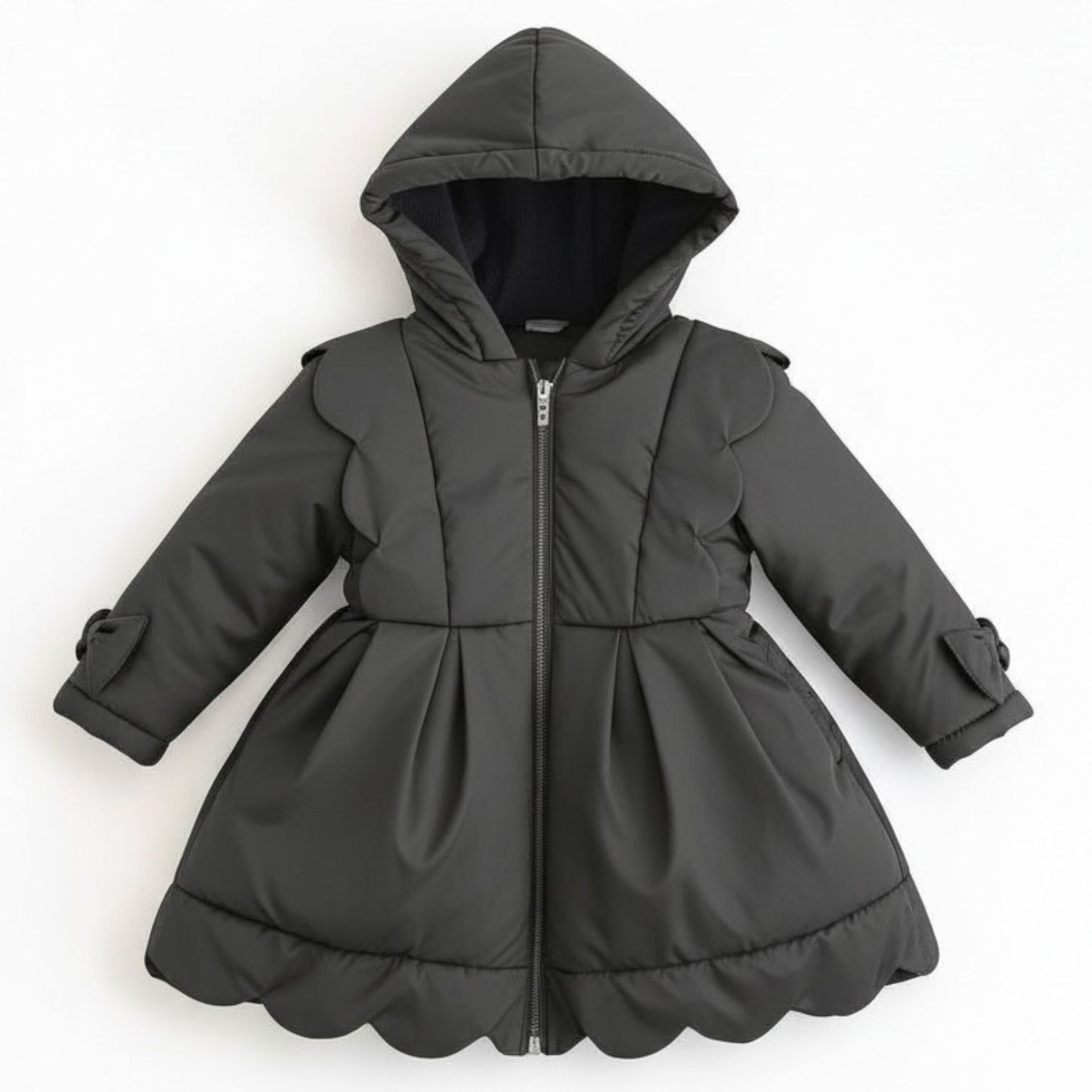 PRE ORDER Love & Learn Girls Grey Scalloped Jacket