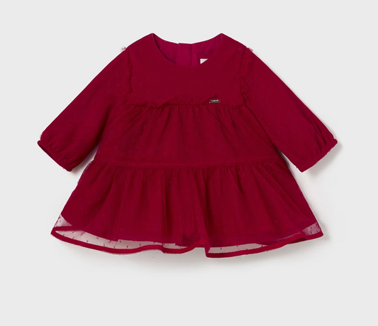 Mayoral Baby Girl Red Tulle Dress 2805