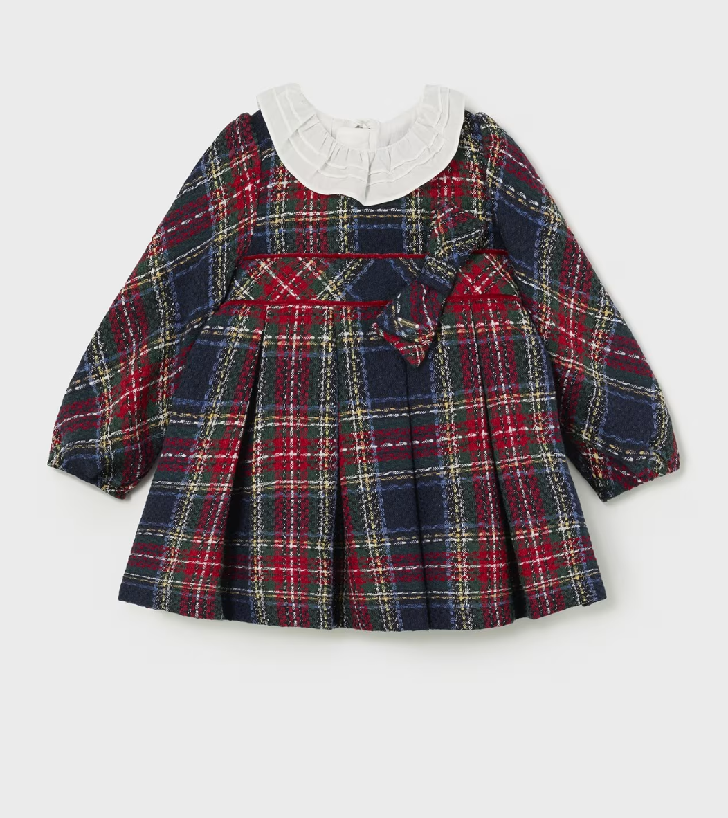 Mayoral Baby Girls Navy Plaid Dress 2903