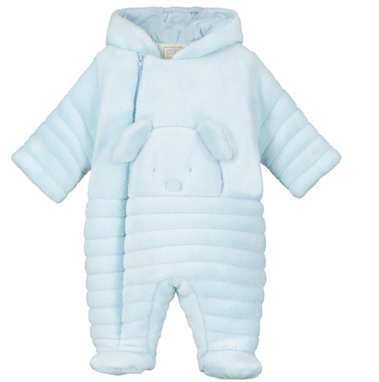 Emile Et Rose Blue Fleece Teddy Pramsuit Abel