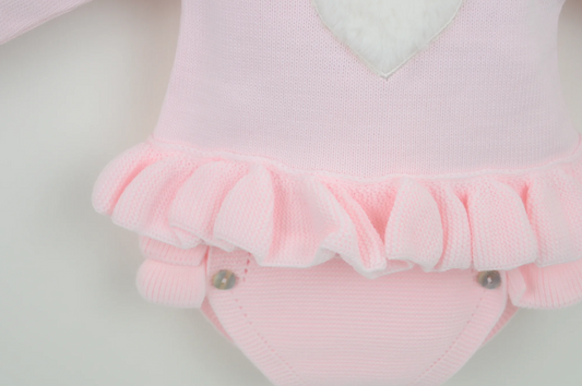 Pex Baby Girl Pink Knitted Pant Set Cecily