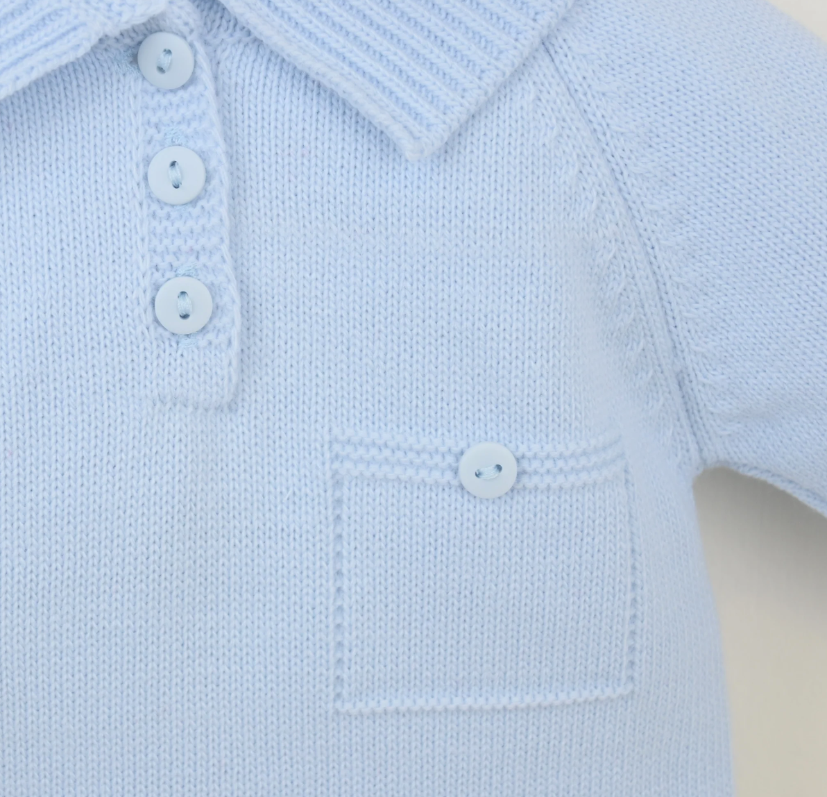 Pex Baby Boy Blue Knitted Trouser Set Louis