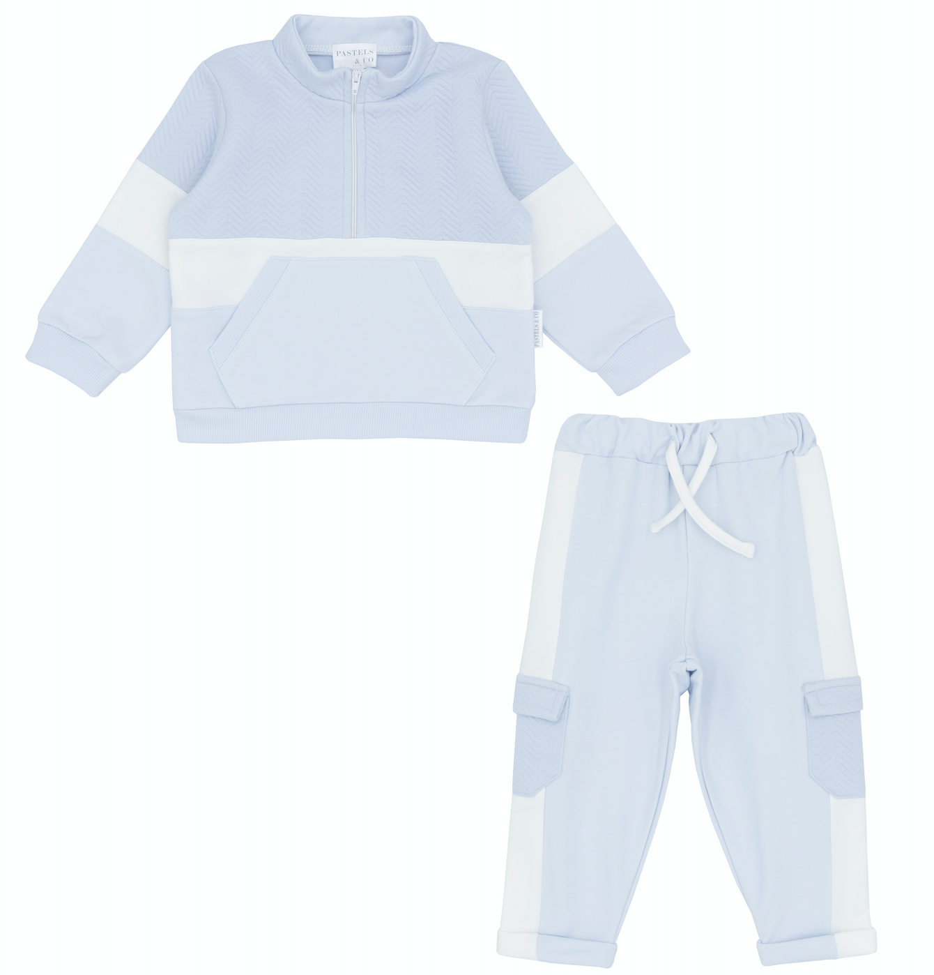 Pastels & Co Blue Quarter Zip Tracksuit Aston