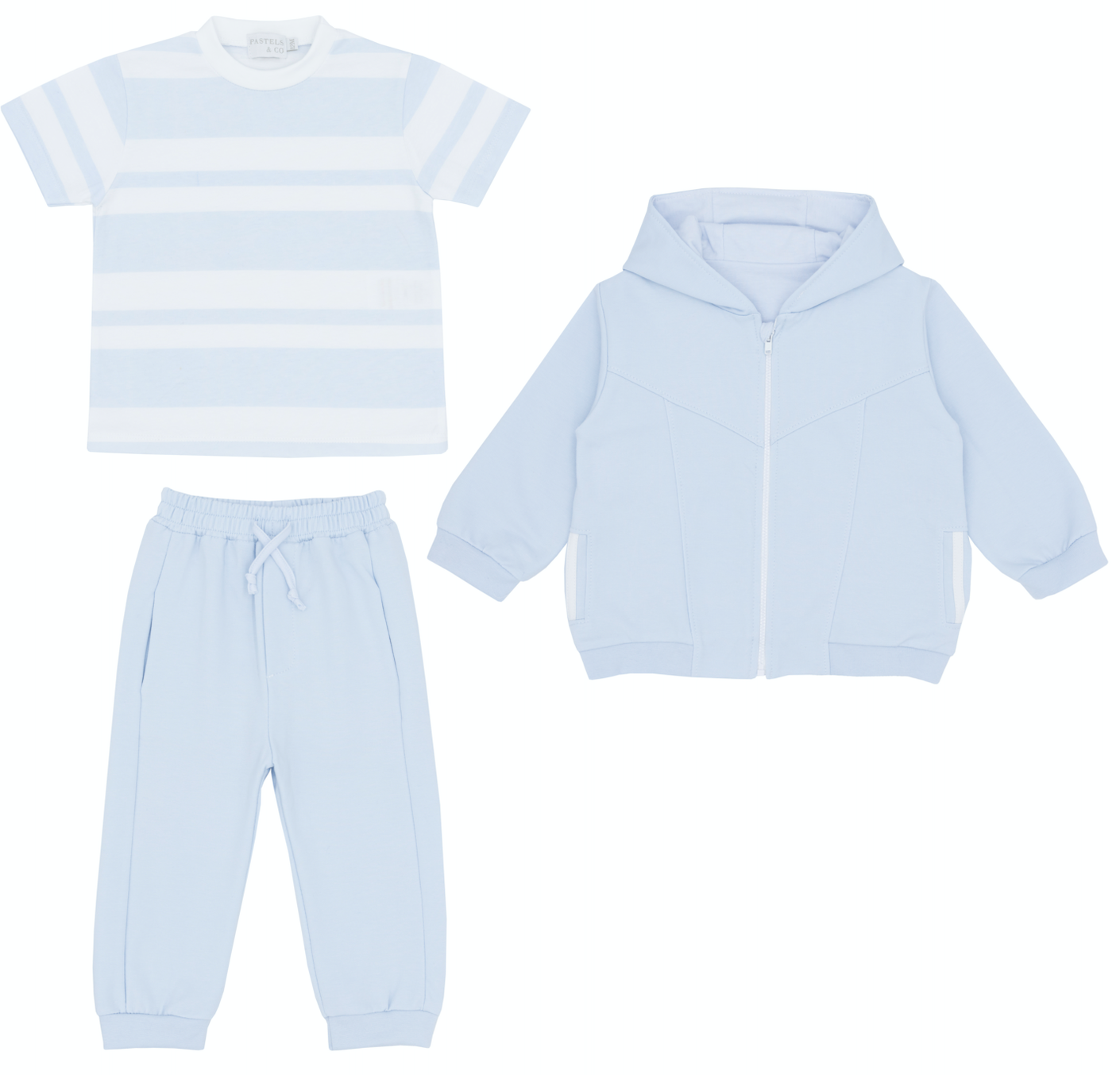 Pastels & Co Boys Blue 3 Piece Tracksuit Hendry