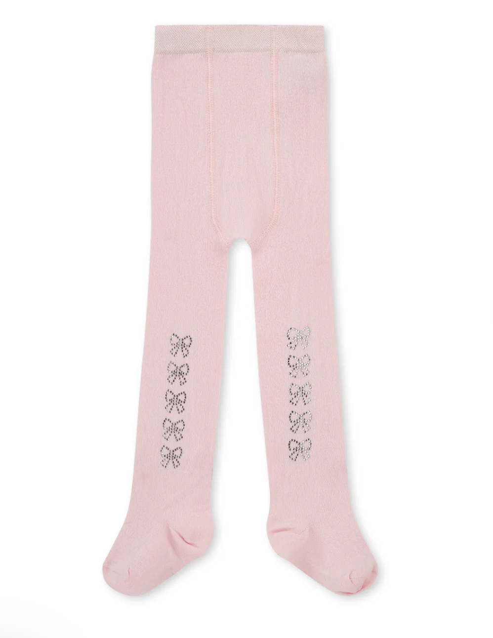 Little A Pink Diamante Bow Tights Kerry