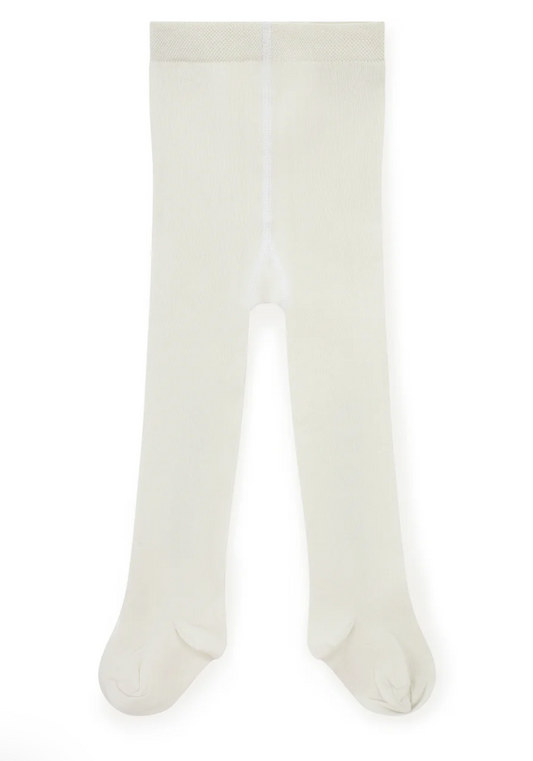 Little A White Diamante Bow Tights Kerry