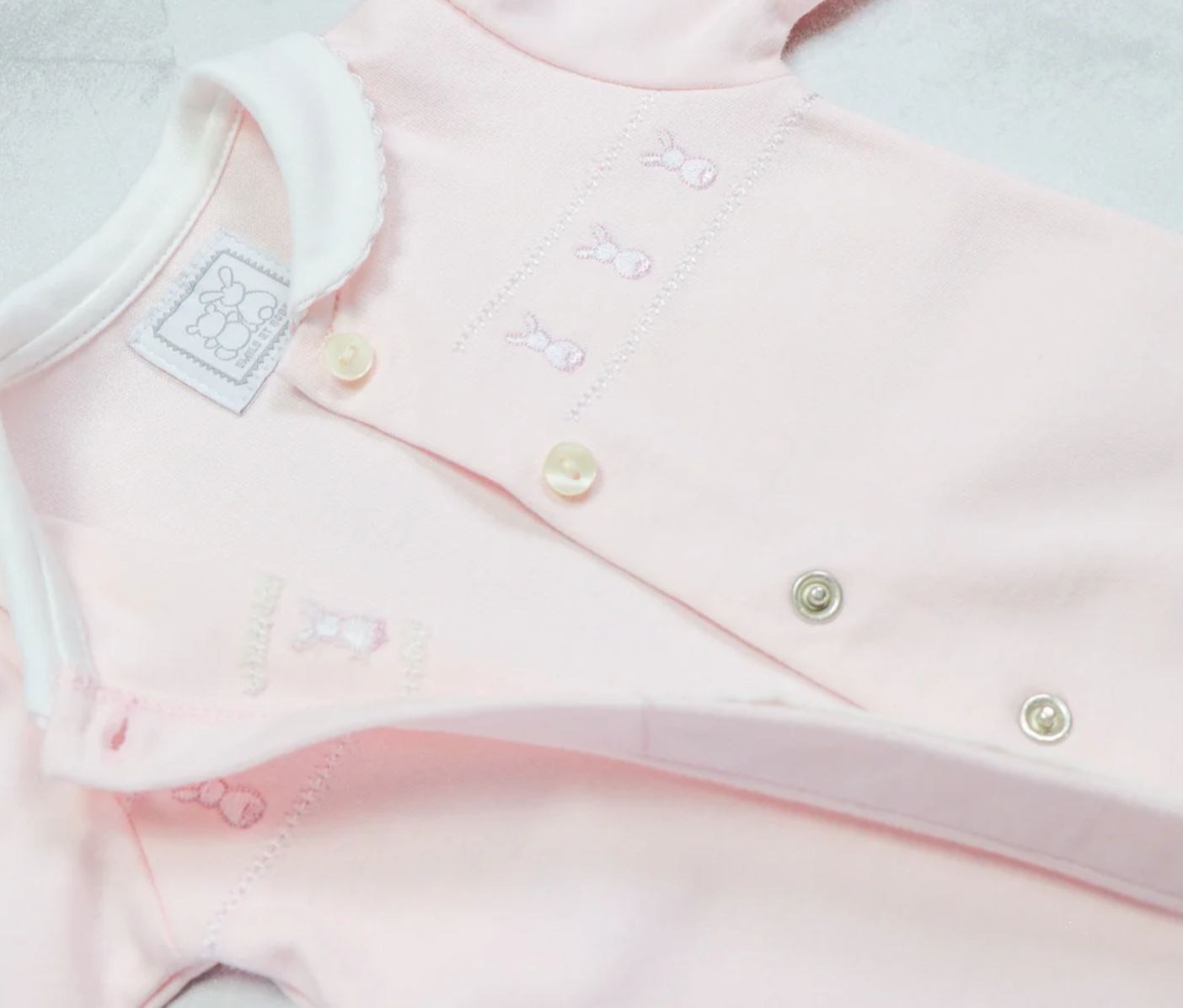 Emilie Et Rose Girls Pink Embroidered Babygrow & Hat Helen