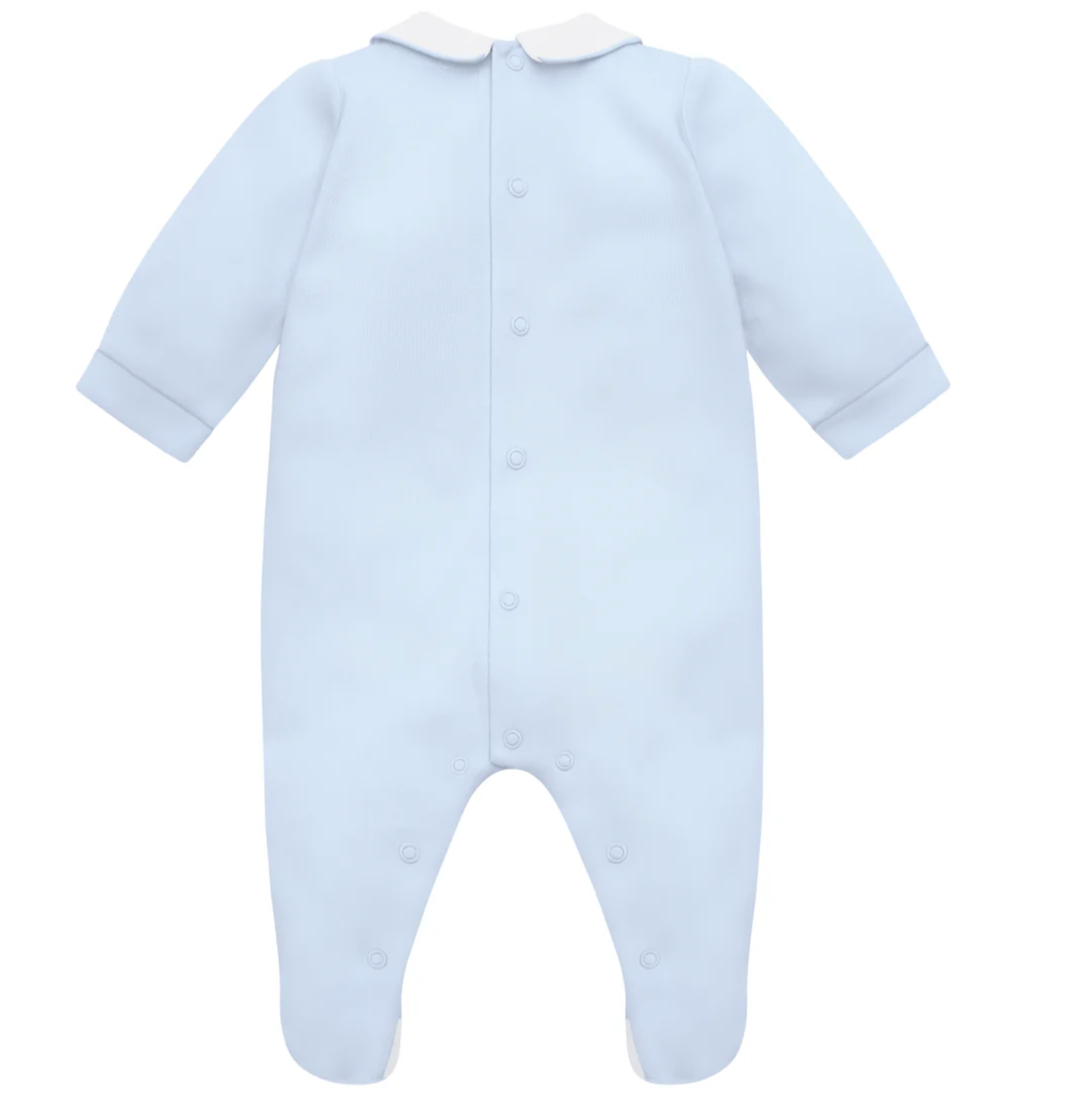 Emilie Et Rose Boys Blue Bear Stitched Babygrow & Hat Lionel