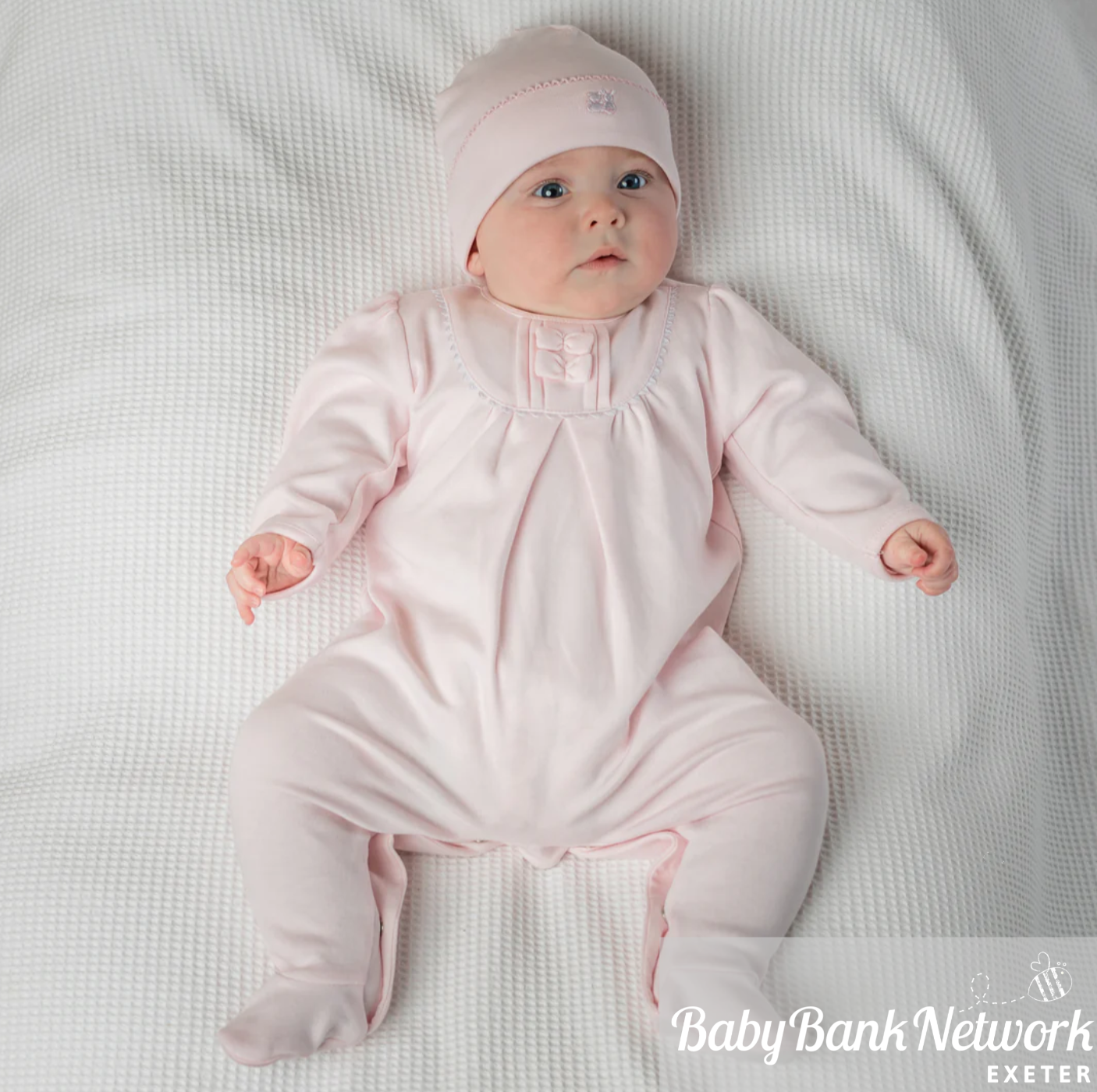 Emile Et Rose Pink Bow Babygrow & Hat Shantel