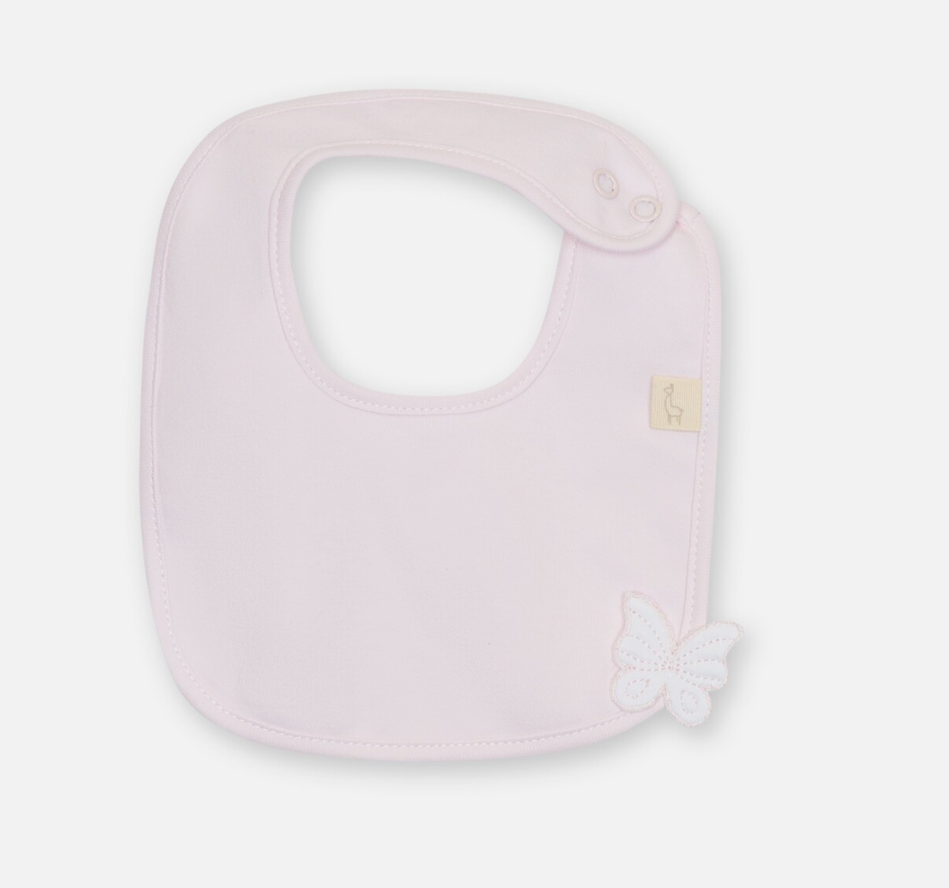 Baby Gi Girls Pink Butterfly Bib BT24G