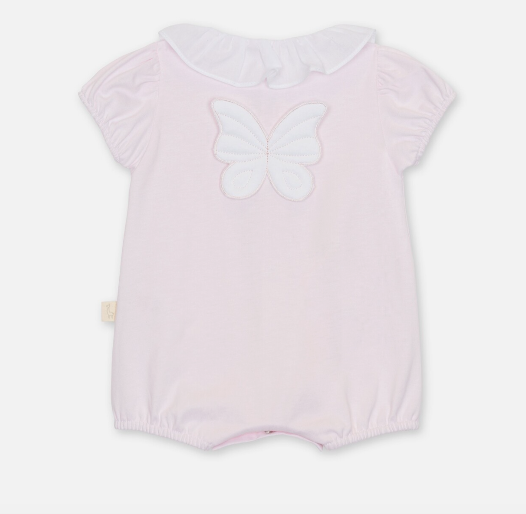 Baby Gi Girls Pink Butterfly Romper BT46G