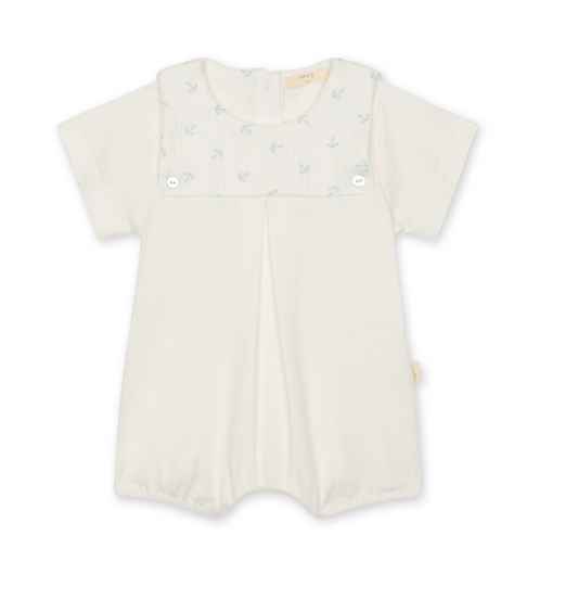 Baby Gi Boys Ivory Anchor Romper AN45B