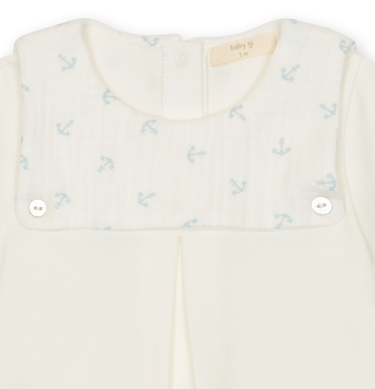 Baby Gi Boys Ivory Anchor Romper AN45B