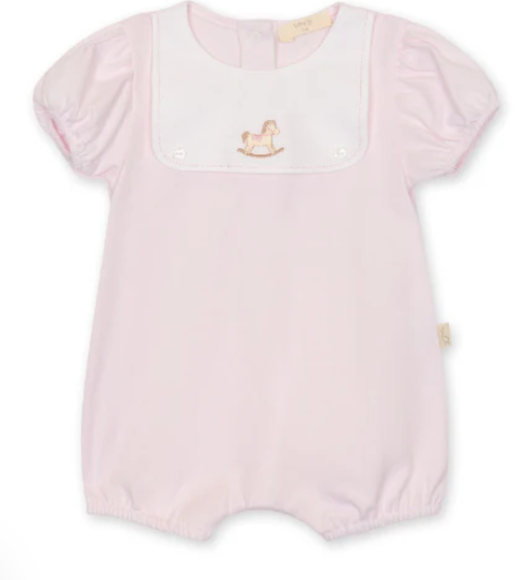 Baby Gi Pink Rocking Horse Romper RH46G