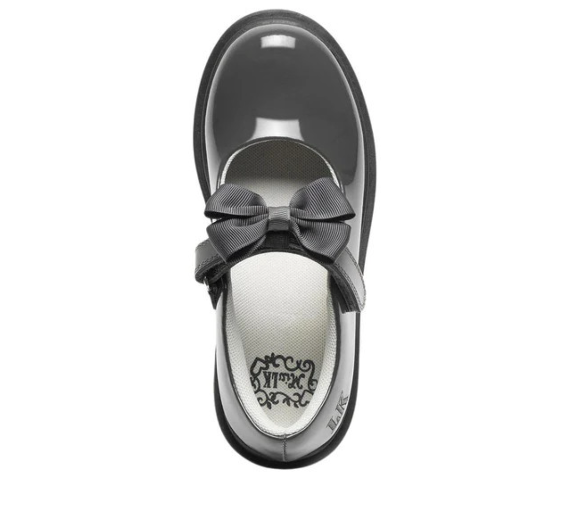 PRE ORDER Lelli Kelly Grey Bow Patent School Shoes Mia