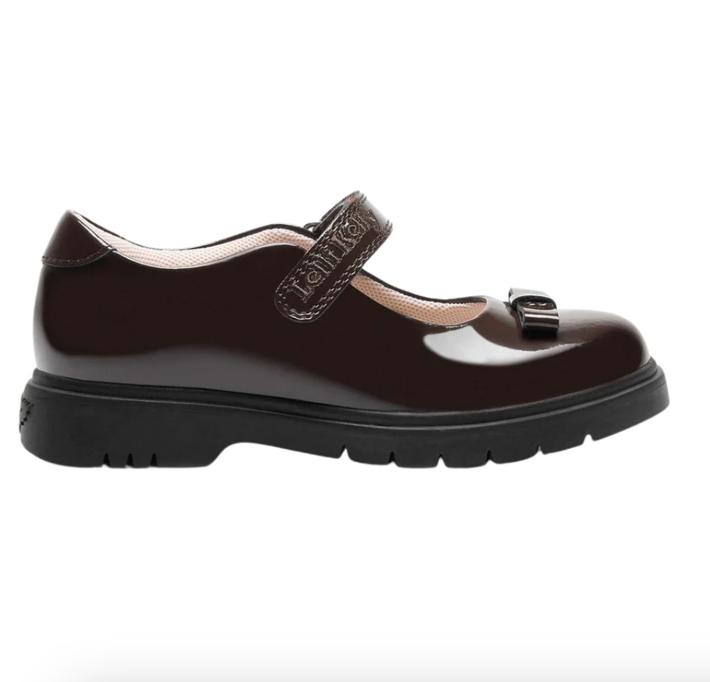 PRE ORDER Lelli Kelly Brown Patent Bow School Shoes Jolie