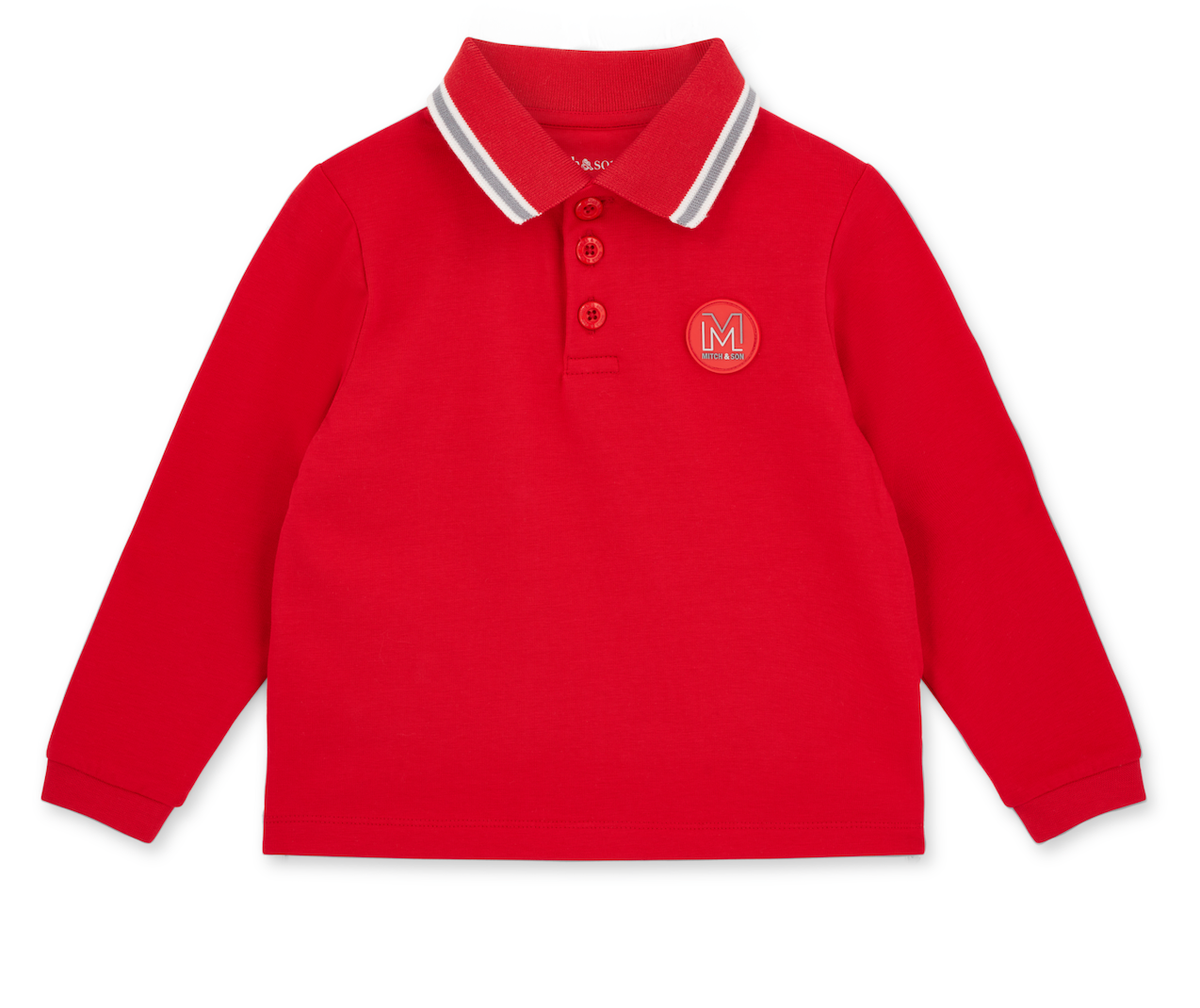 PRE ORDER Mitch & Son Red Long Sleeve Polo Timmy