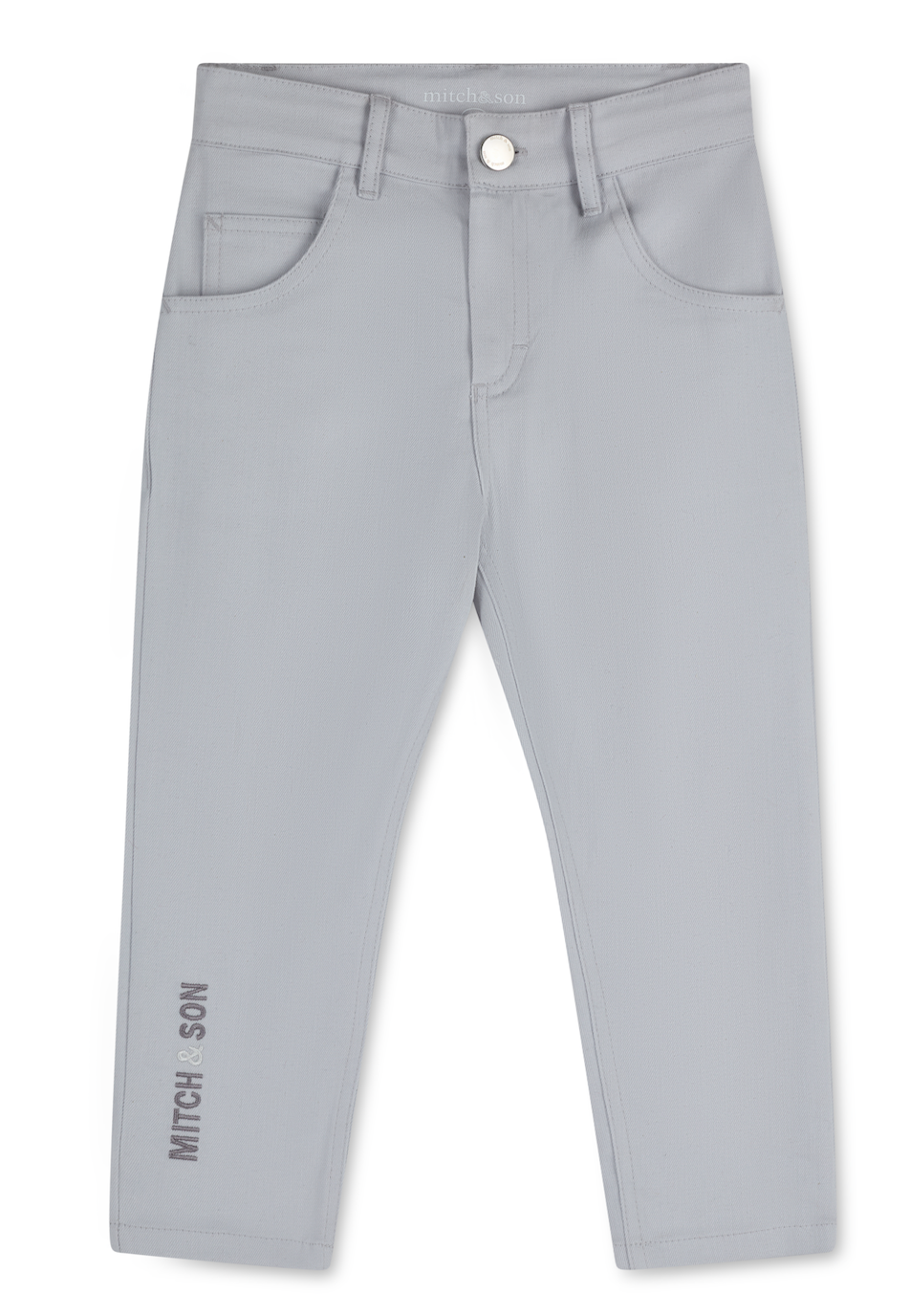 PRE ORDER Mitch & Son Grey Twill Smart Trouser Trace