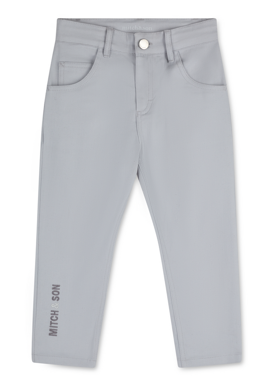 PRE ORDER Mitch & Son Grey Twill Smart Trouser Trace