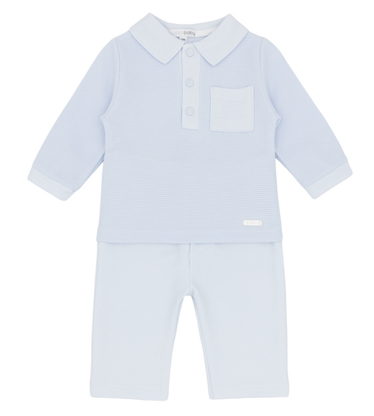 Blues Baby Boys Blue Polo & Trouser Set BB3227