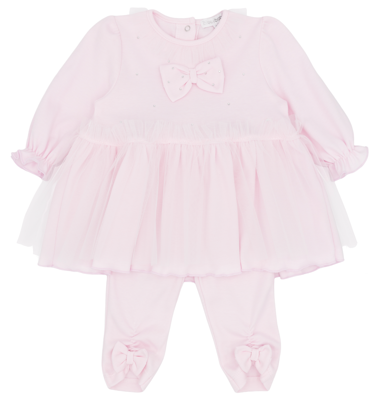 Blues Baby Girls Pink Tulle Tunic & Legging Set BB3202