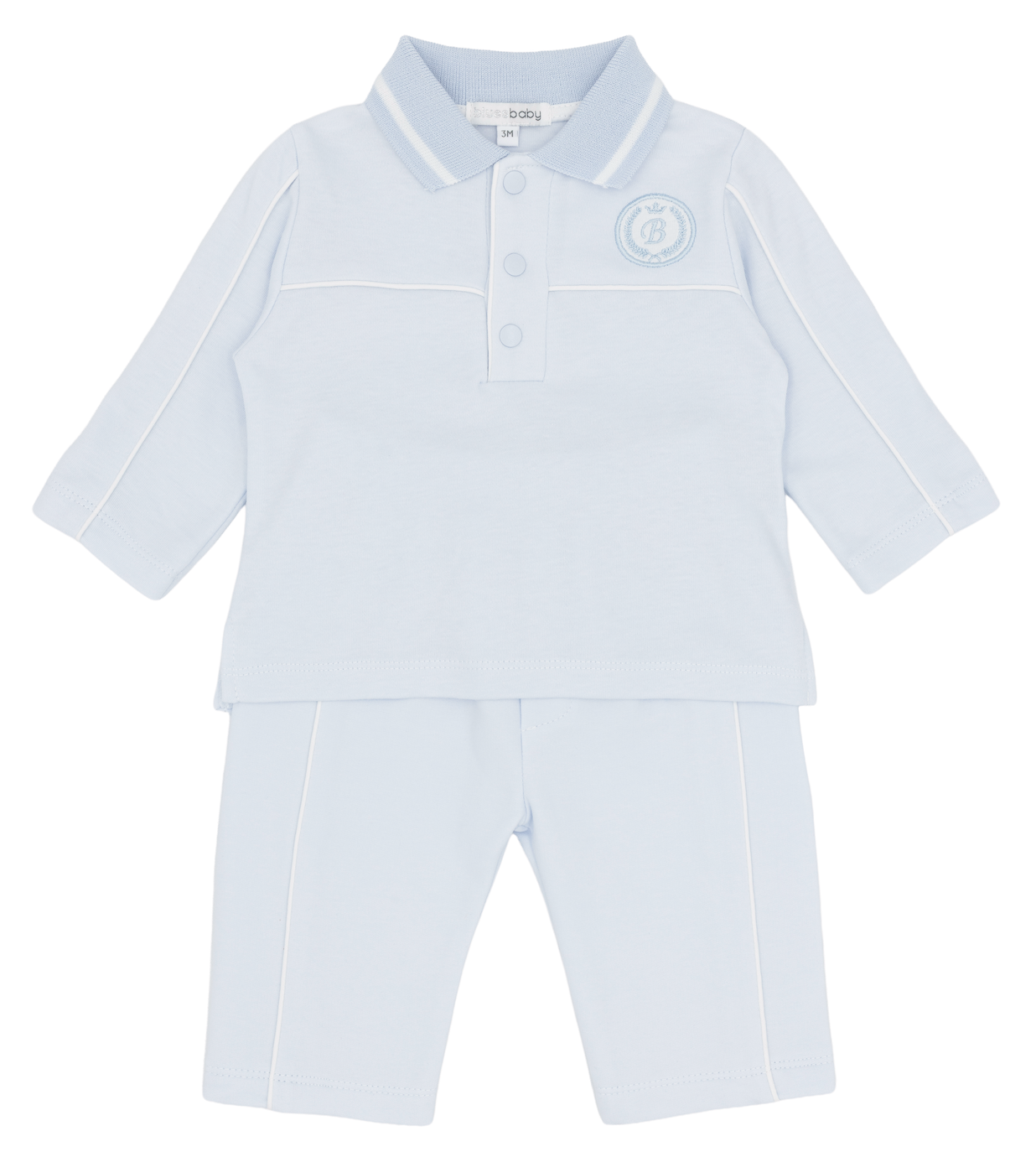 Blues Baby Boys Blue Polo & Trouser Set BB3240