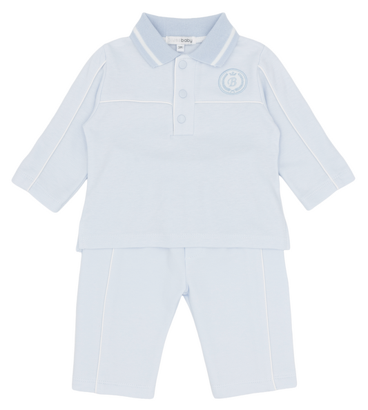 Blues Baby Boys Blue Polo & Trouser Set BB3240