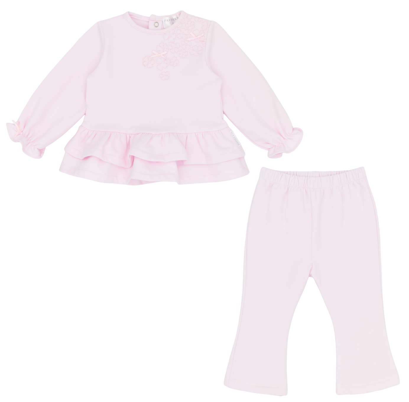 PRE ORDER Pastels & Co Girls Pink Flared Legging Set Moana