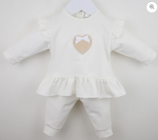PRE ORDER Pex Girls Ivory Loveheart Legging Set Portia