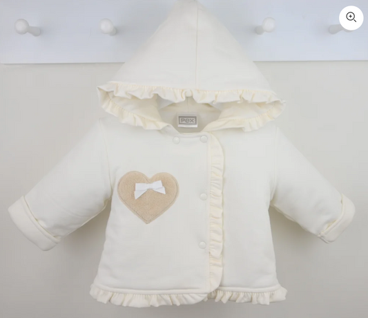PRE ORDER Pex Girls Ivory Loveheart Soft Jacket Portia