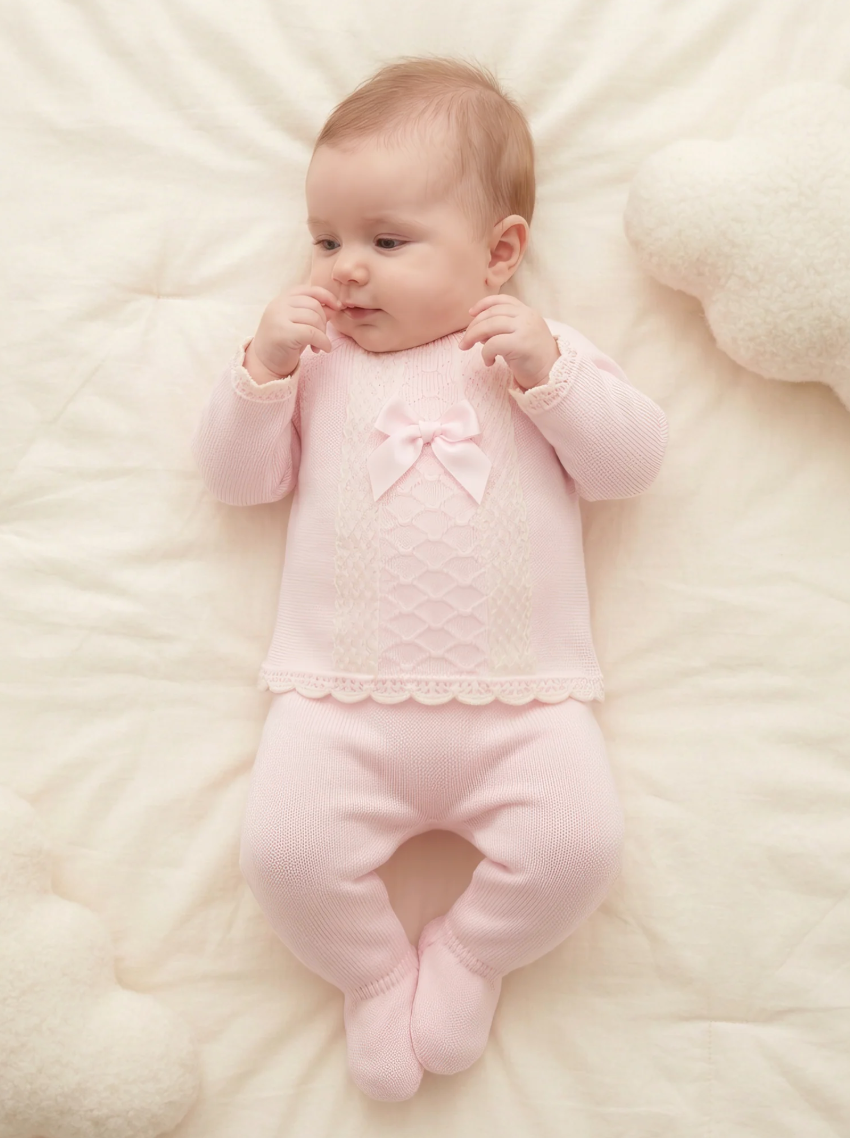 PRE ORDER Pex Girls Pink Knitted Set & Hat Tilda