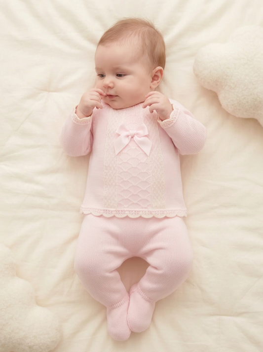 PRE ORDER Pex Girls Pink Knitted Set & Hat Tilda